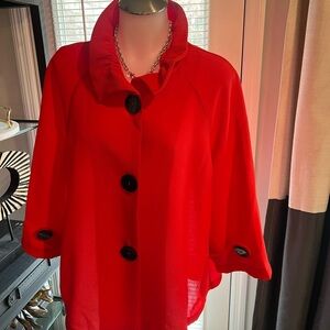 IC By  Connie K Size L Swing Jacket Womens Orange Button
